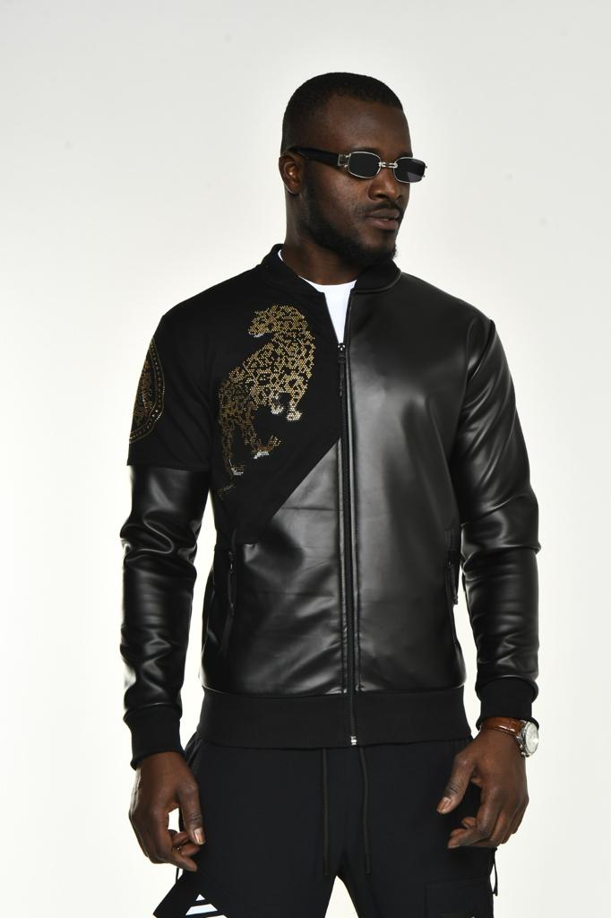 Men's Light Jacket with Cheetah Design European | Fitted Cut | Men's | 20656