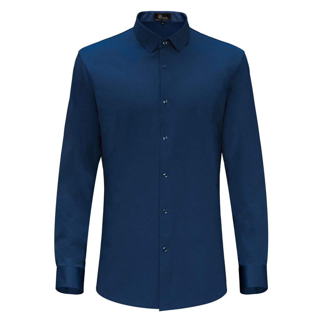 Zen Appeal Long Sleeves Button Down Shirts | B315 Dark Blue