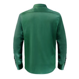 Barocco Luxe Satin Stretch Shirt GREEN