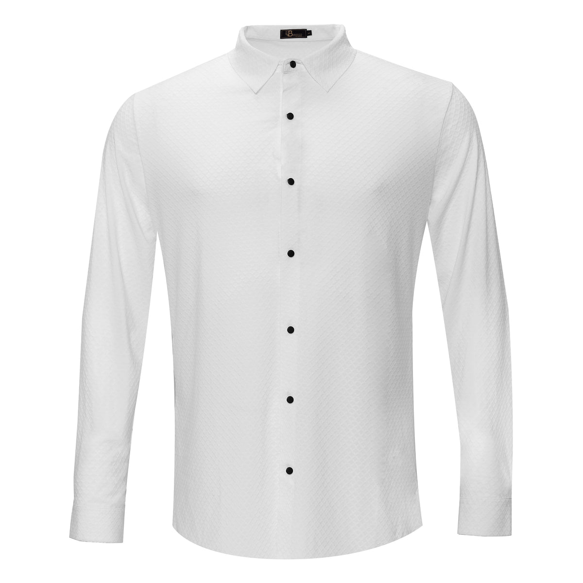 Barocco Moving Up Men's 4-Way Stretch Shirt - White