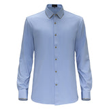 Barocco Imperial Essence Men's 4-Way Stretch Shirt - Light Blue