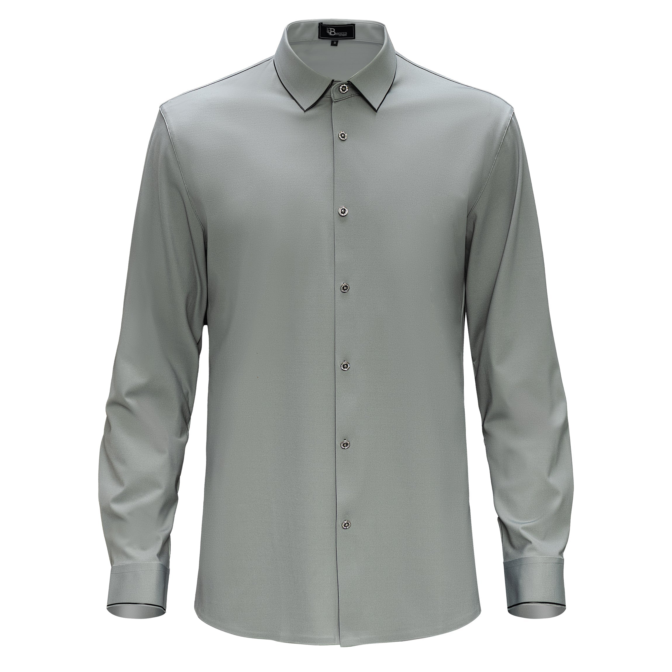Imperial Essence Button-Up Shirt LIGHT GREY