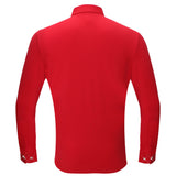 Climbing Heights Rhinestone Button-Up Shirt RED