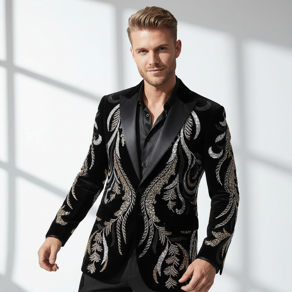 Crystal Gold Blazer BLACK/GOLD