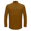 Barocco Silver Sophistication Men's Button-Up Shirt - Khaki