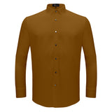 Barocco Silver Sophistication Men's Button-Up Shirt - Khaki