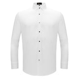 Barocco Silver Sophistication Men's Button-Up Shirt - White