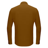 Barocco Silver Sophistication Men's Button-Up Shirt - Khaki