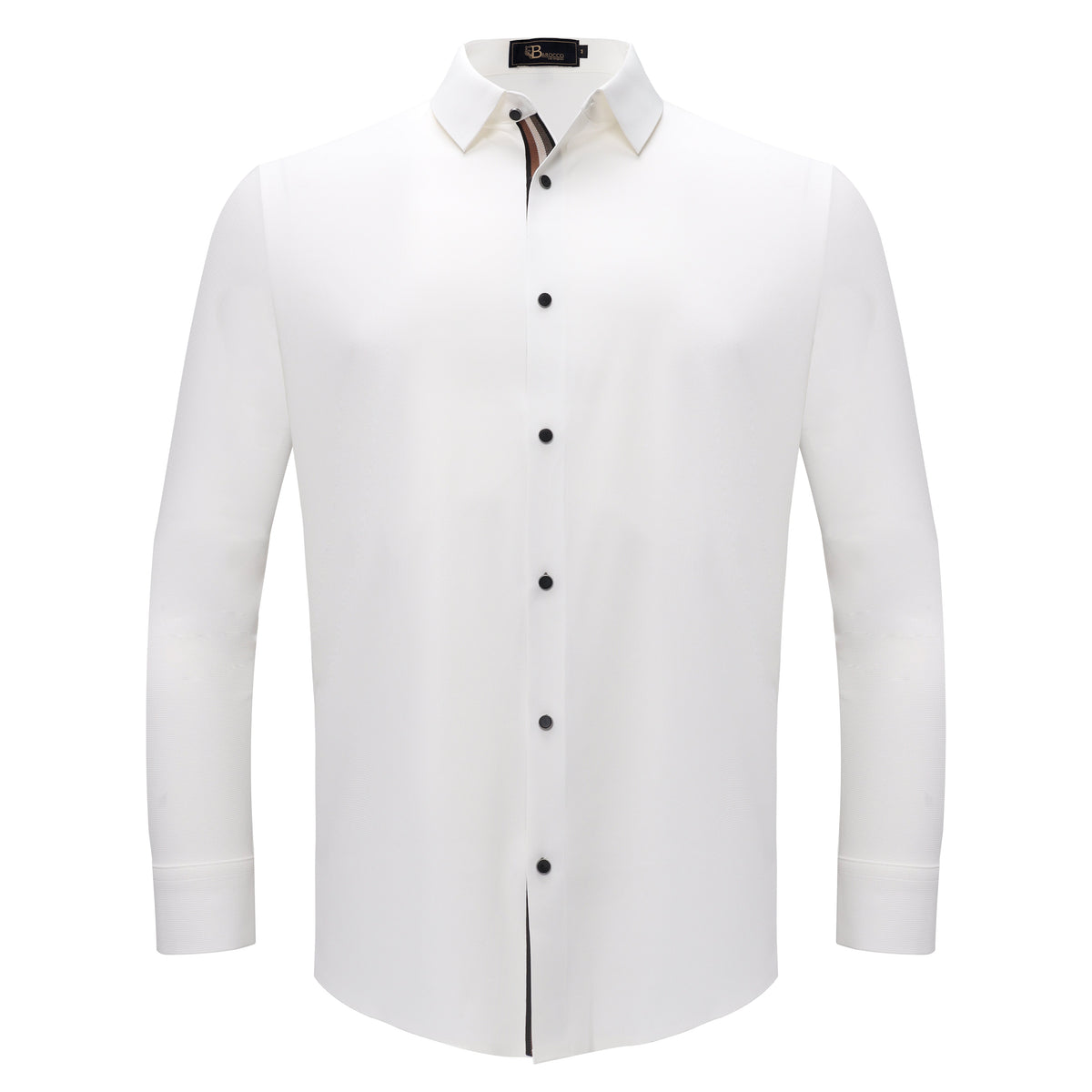 Barocco Power Move Men's Button-Up Shirt - White