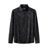 Eminence Floral Jacquard Stitchless LS Shirt BLACK