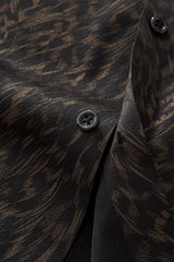 Noir Cheetah Stitchless LS Shirt BLACK