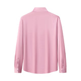 SIGNATURE SATIN STITCHLESS LS Shirt DUSTY PINK