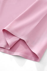 SIGNATURE SATIN STITCHLESS LS Shirt DUSTY PINK