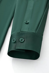 SIGNITURE SATIN STITCHLESS LS Shirt FOREST GREEN