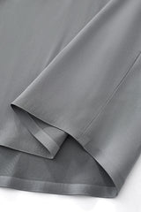 SIGNATURE SATIN STITCHLESS LS Shirt GREY