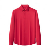SIGNITURE SATIN STITCHLESS LS Shirt RED