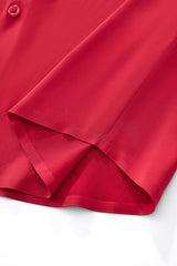 SIGNITURE SATIN STITCHLESS LS Shirt RED