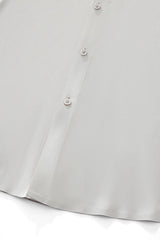 SIGNATURE SATIN STITCHLESS LS Shirt SILVER