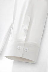 SIGNATURE SATIN STITCHLESS LS Shirt WHITE