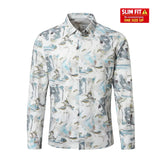 Barocco DriftPrint Performance Men's Long Sleeve Shirt - Multi