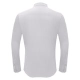 Barocco Checkmate Men's 4-Way Stretch Plaid Shirt - White
