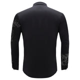 Floral Crystal Shirt BLACK/GUN SILVER