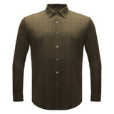 Power Flex Button-Up Shirt BROWN