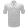 Barocco Refined Relaxation Men's Short Sleeve Button-Up Shirt - White