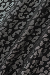 Barocco Tonal Leopard Men's Long Sleeve Shirt - Black