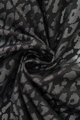 Barocco Tonal Leopard Men's Long Sleeve Shirt - Black