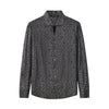 Barocco Tonal Leopard Men's Long Sleeve Shirt - Black