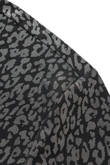 Barocco Tonal Leopard Men's Long Sleeve Shirt - Black