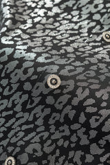 Barocco Tonal Leopard Men's Long Sleeve Shirt - Black