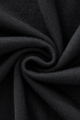 Halo Contrast Collar Knit LS BLACK