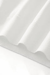 Halo Contrast Collar Knit LS WHITE