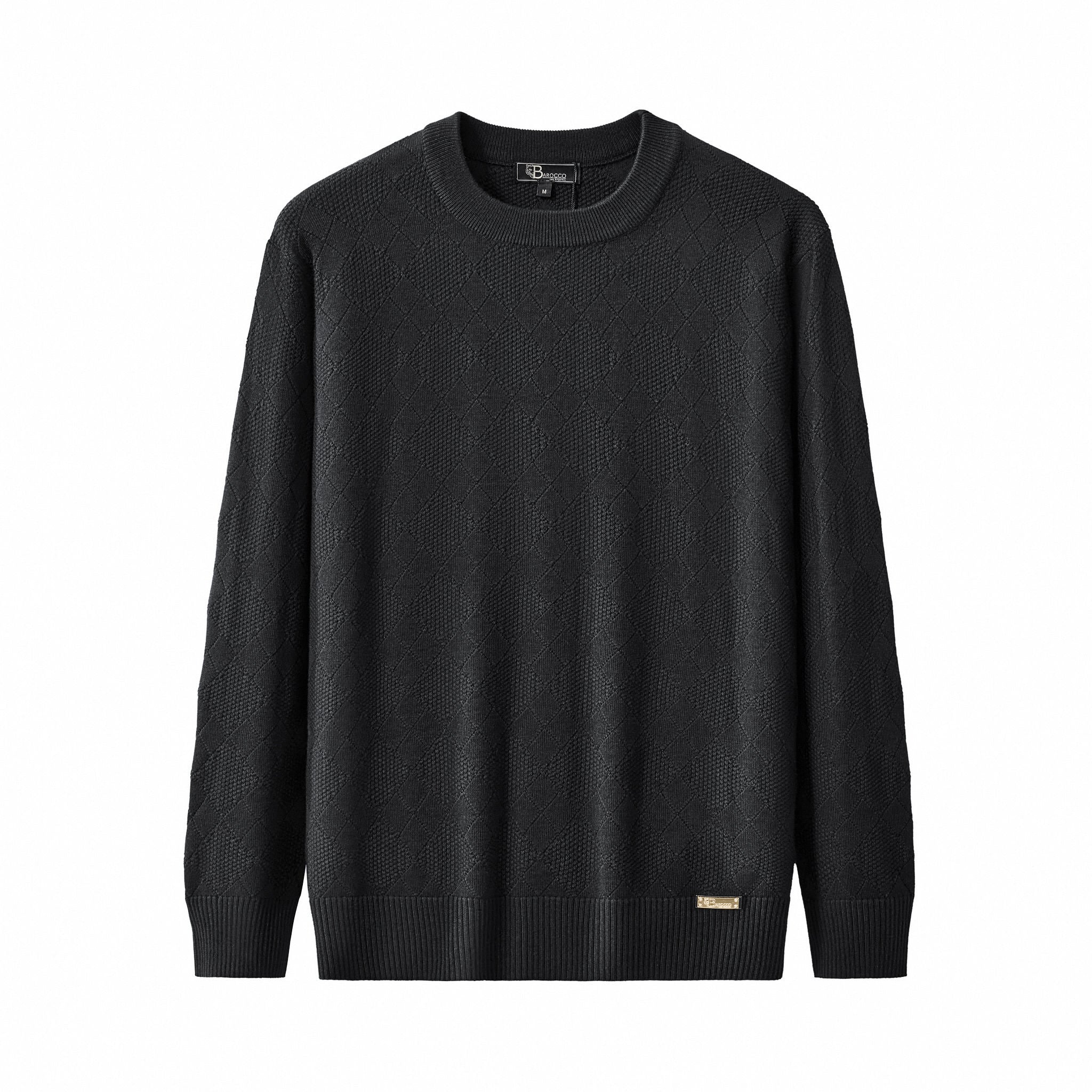 Textura Diamond Knit LS BLACK