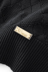 Textura Diamond Knit LS BLACK