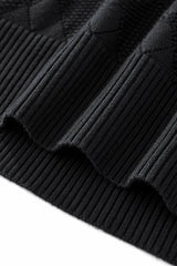 Textura Diamond Knit LS BLACK