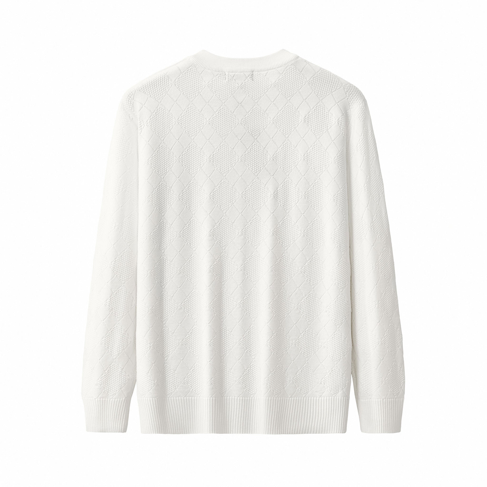 Textura Diamond Knit LS WHITE