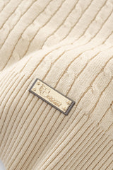 Marquee Cable Knit Cardigan LS IVORY
