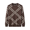 Paramount Lattice Knit LS BROWN
