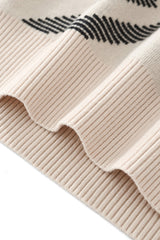 Paramount Lattice Knit LS IVORY