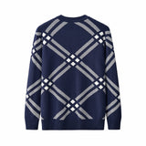 Paramount Lattice Knit LS NAVY