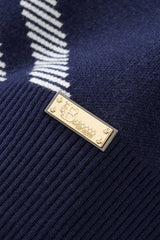 Paramount Lattice Knit LS NAVY