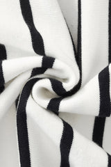 Imperial Stripe Knit Polo LS WHITE