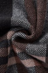 Paramount Plaid Knit Zip LS BLACK