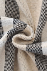 Paramount Plaid Knit Zip LS IVORY