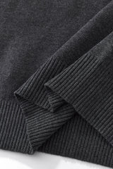 Dual-Layer Knit Fusion LS Sweater Shirt GREY