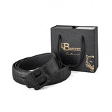 Croc-Embossed Auto BKL Belt BLACK/BLACK