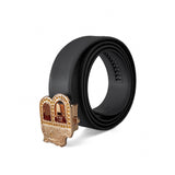 Smooth Leather Auto Buckle Belt – Gold Edition GOLD/BLACK